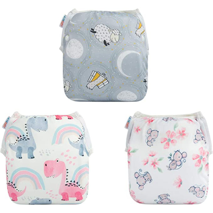 3Pcs Baby Swim Diapers Reusable Washable & Adjustable For Swimming Lesson & Baby Shower Gifts Baby Boy And Girl