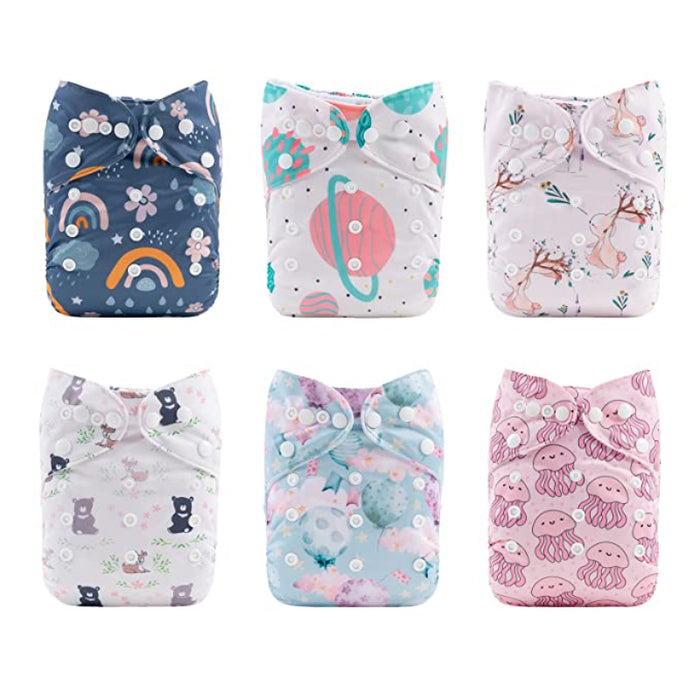 Adjustable Washable Cloth Diapers For Baby Girls And Boys