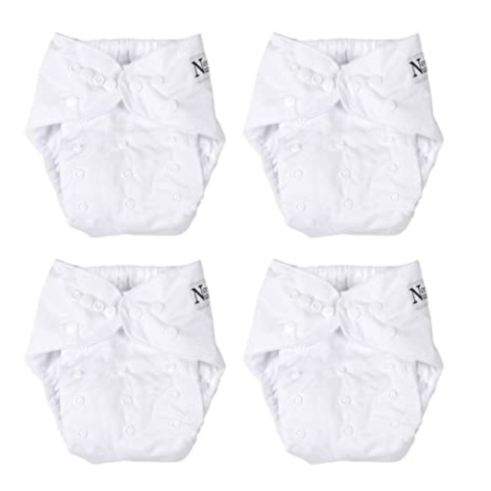 Winter 4-Pack Cloth Pocket Diapers With 4 Bamboo Inserts For Babies