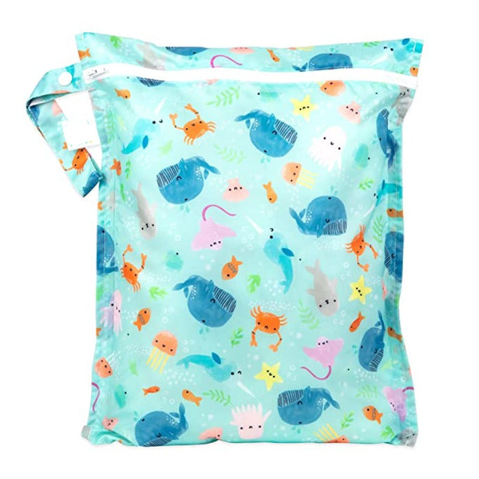 Waterproof Wet Dry Bags For Baby, Travel, Swimsuit, Cloth Diapers, Pump Parts, Gym Clothes, Toiletries, Strap To Stroller, Zipper Reusable Bag, Packing Pouch