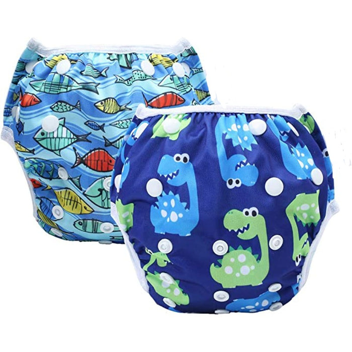 Reusable Swim Diapers Adjustable Stylish Fits 8-36Lbs Ultra Premium For Swimming Lessons