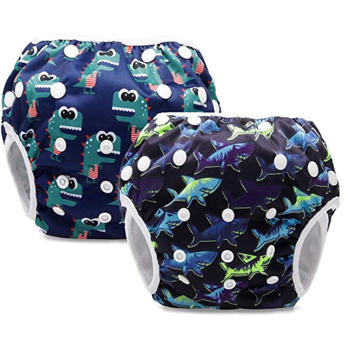 Reusable Swim Diapers Adjustable Stylish Fits 8-36Lbs Ultra Premium For Swimming Lessons