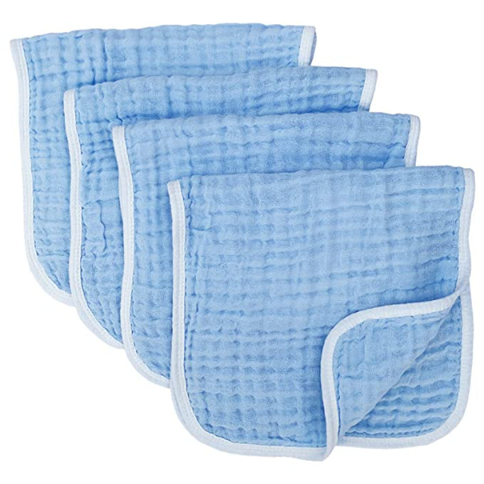 Muslin Burp Cloths Large 20 By 10 Inches 100% Cotton 6 Layers Extra Absorbent And Soft 4 Pack