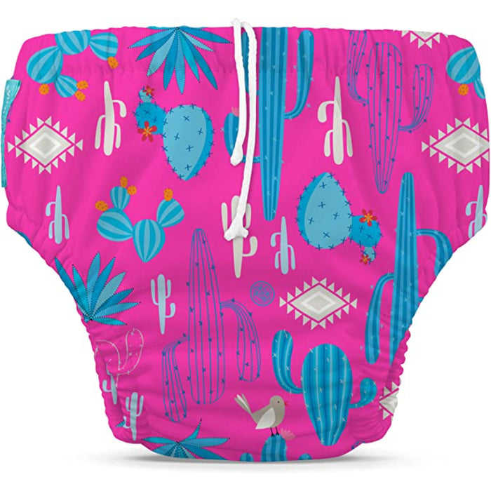 Baby Reusable Swim Diaper With Adjustable Drawstring, Soft And Snug Fit To Prevent Leaks