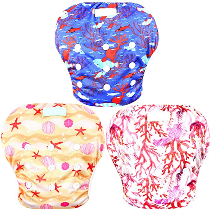 3 Pack Adjustable Reusable Baby Swim Diaper