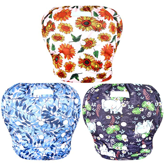 3 Pack Adjustable Reusable Swim Diaper For Babies