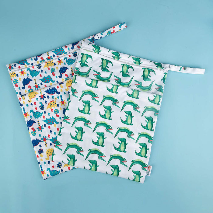 2 Pack Of Cloth Diaper Wet And Dry Bags