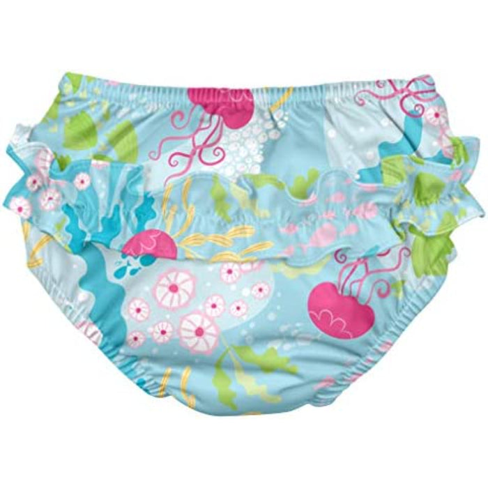 Baby-Girls Ruffle Snap Reusable Absorbent Swimsuit Diaper