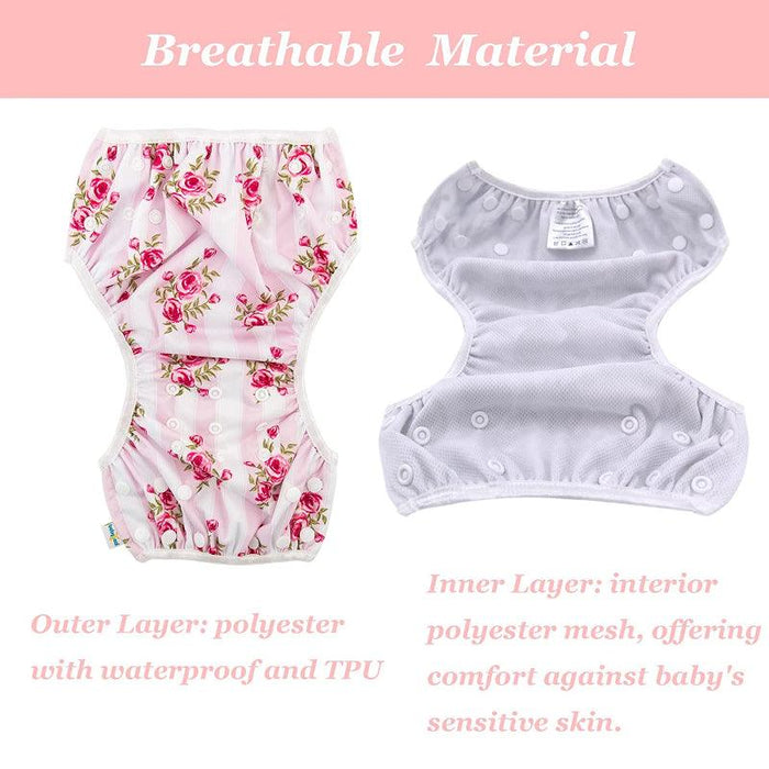 Baby Girl Boy Swim Diapers, Reusable Adjustable Washable Baby Gifts and Swimming Lessons 3 Pack