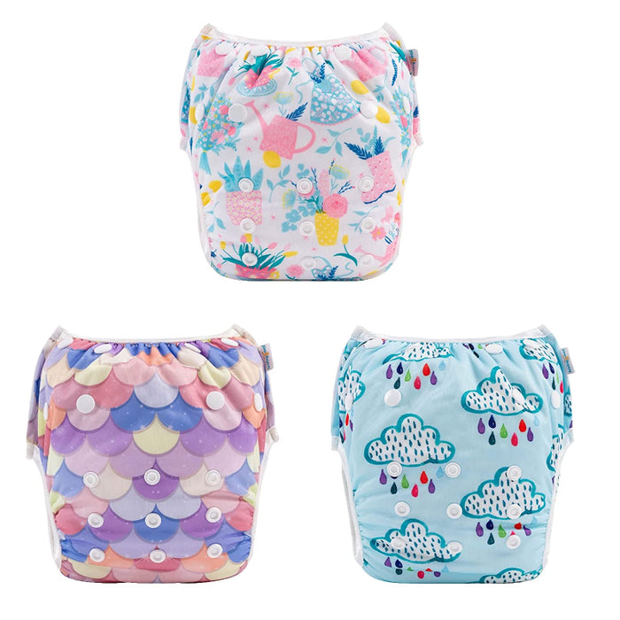 3 Pack Of Baby Boy Swim Diapers, Reusable Adjustable Washable 0-8M Baby Gifts And Swimming Lessons
