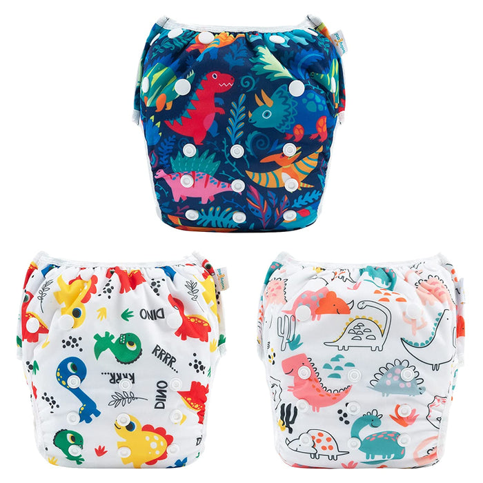 3 Pack Of Baby Boy Swim Diapers, Reusable Adjustable Washable 0-8M Baby Gifts And Swimming Lessons