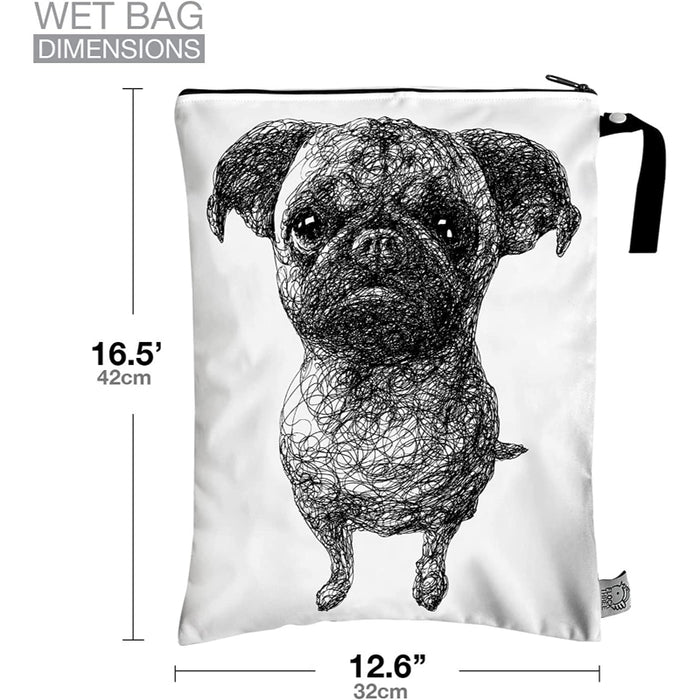 Washable And Reusable Wet Bag Diaper Bag Water Resistant Swimming Bag Pouch, Yoga Gym Bag