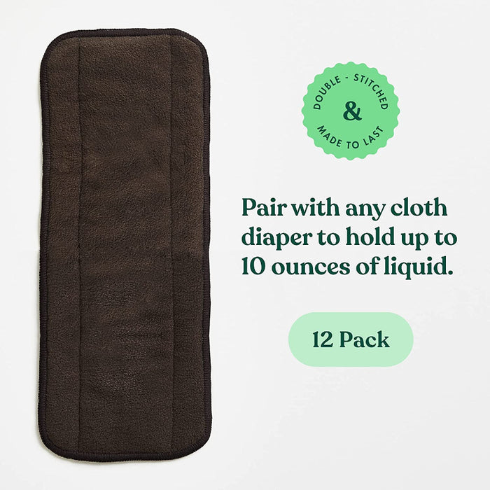 Cloth Diaper Inserts 5 Layer Charcoal Bamboo Reusable Liners For Cloth Diapers