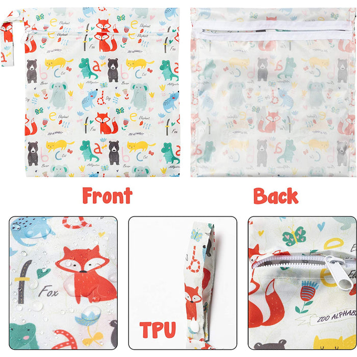 5 Pcs Waterproof Reusable Wet Diaper Bag