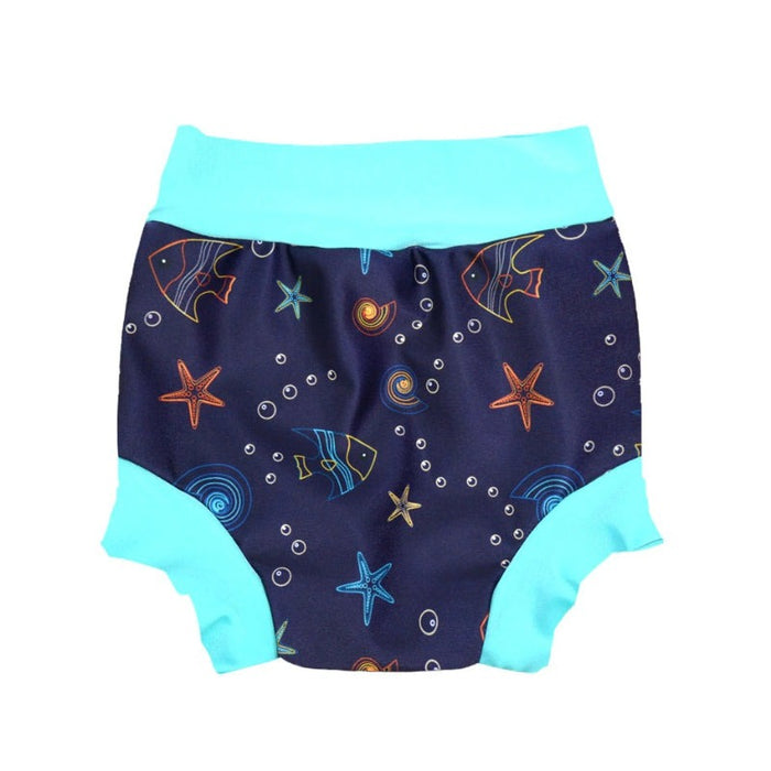 Leakproof Newborn Baby High Waist Printed Swimming Diaper