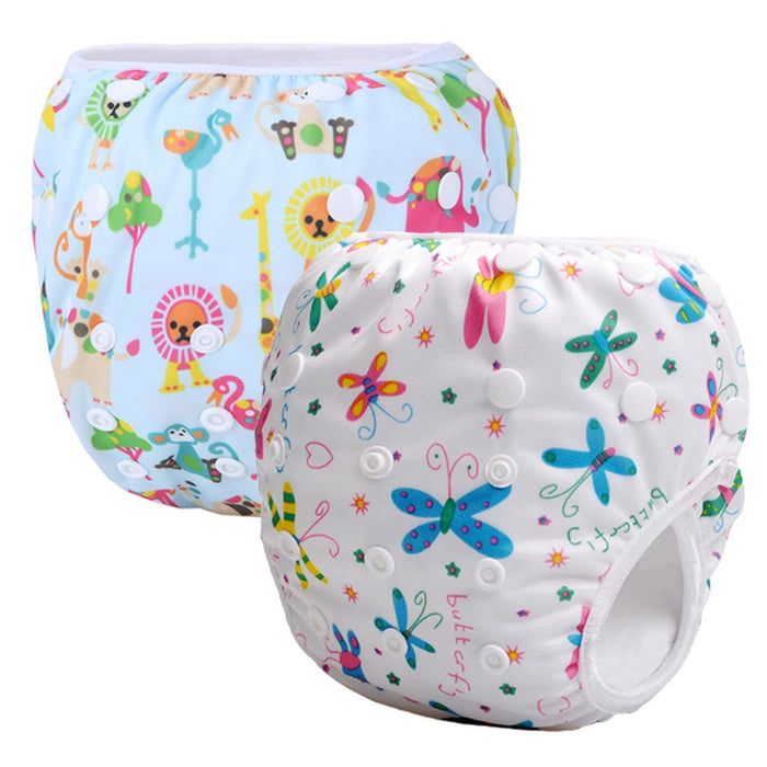 2Pcs Reusable Baby Swim Diapers Washable Cloth Cover For Lite Swimmer