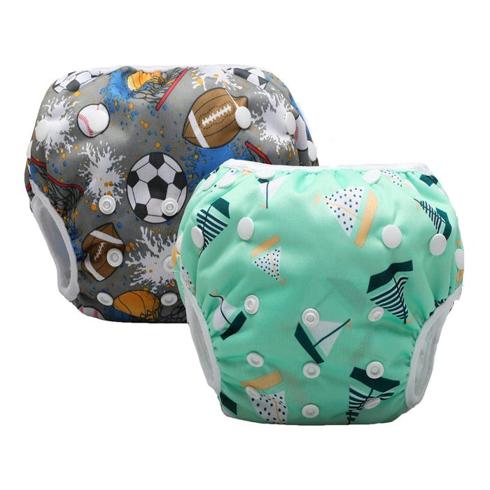 2Pcs Reusable Baby Swim Diapers Washable Cloth Cover For Lite Swimmer