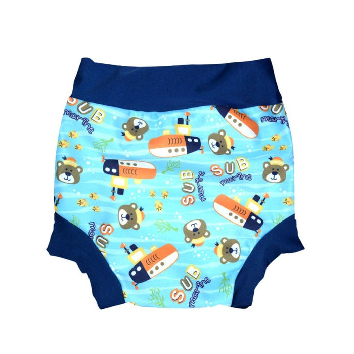 Leakproof Newborn Baby High Waist Printed Swimming Diaper