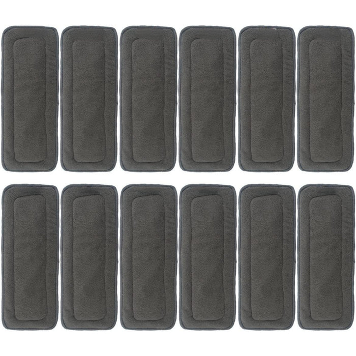 Charcoal Bamboo Inserts Cloth Diaper Liner, 5-Layer Inserts, Reusable Liners For Baby Cloth Diapers 12pcs