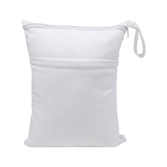 3 Pack Of Wet Dry Bags For Baby Cloth Diapers With 2 Pockets