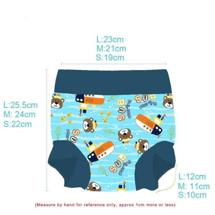 Leakproof Newborn Baby High Waist Printed Swimming Diaper