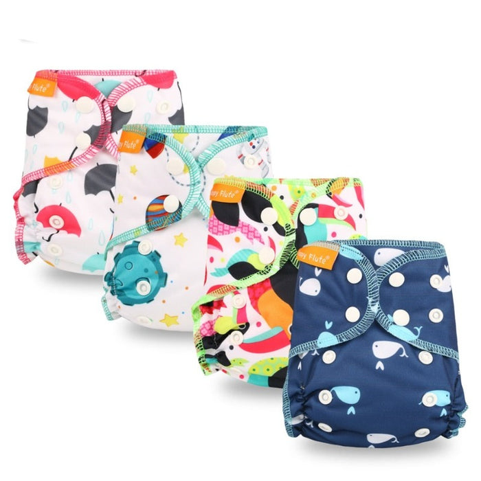 Organic Reusable Cloth Diaper With Waterproof For 0 to 6 Month Old Babies & Toddlers