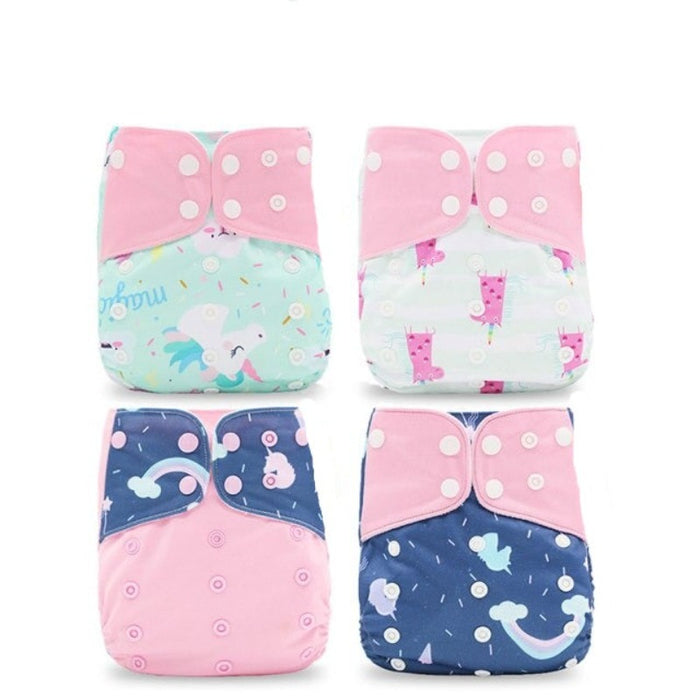 Waterproof Reusable Cloth Diapers With Fashion Packets For 6 to 24 Months Old Babies & Toddlers