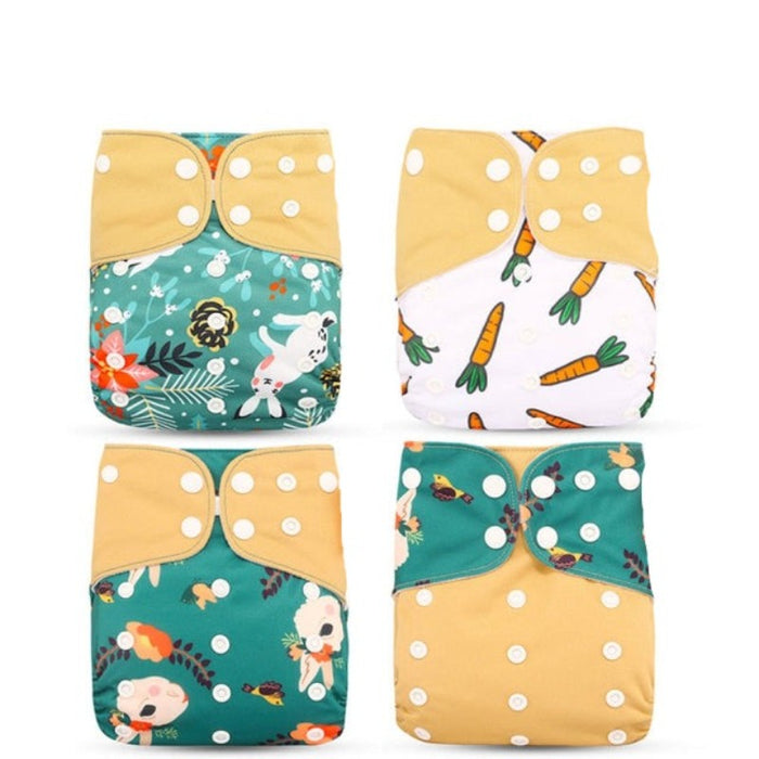 Waterproof Reusable Cloth Diapers With Fashion Packets For 6 to 24 Months Old Babies & Toddlers