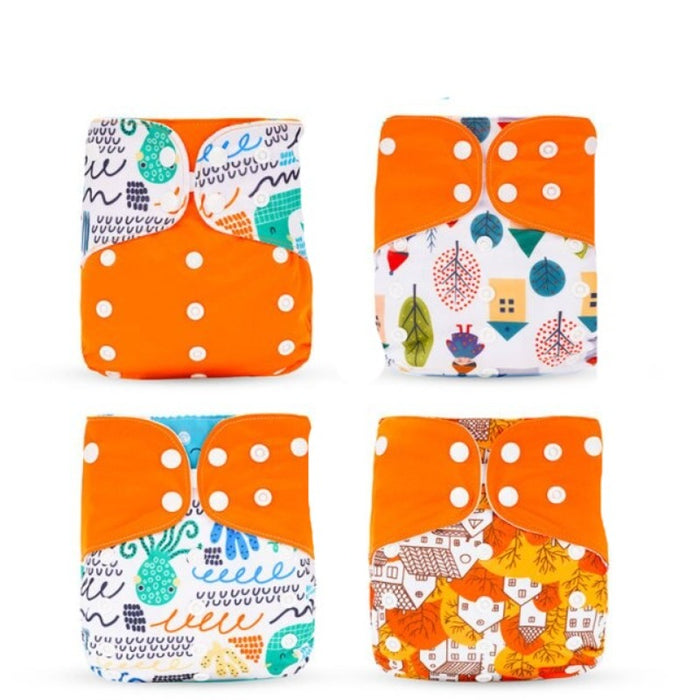 Waterproof Reusable Cloth Diapers With Fashion Packets For 6 to 24 Months Old Babies & Toddlers