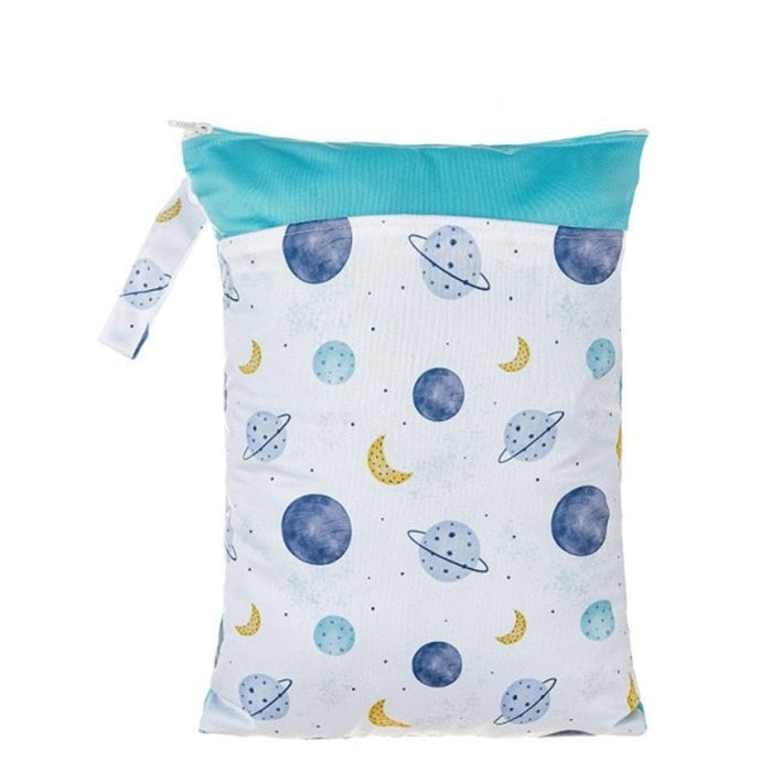 Reusable & Washable Two Zipped Bag Wet/Dry Bag For Baby Diapers, Nappies, Inserts