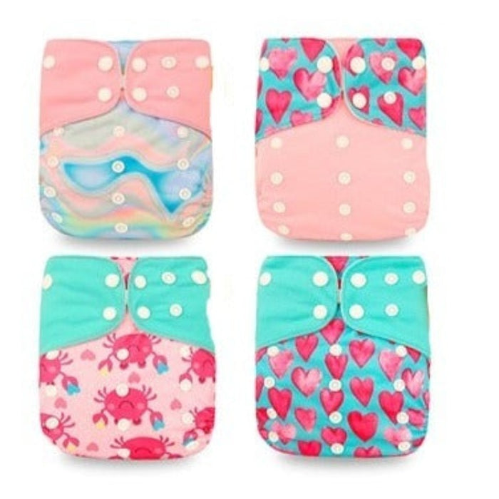 Reusable Cloth Pocket Diapers + Microfiber Inserts For 6 to 12 Months Baby