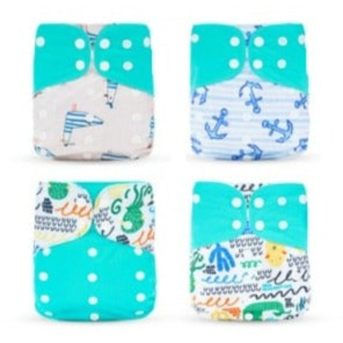 Reusable Cloth Pocket Diapers + Microfiber Inserts For 6 to 12 Months Baby