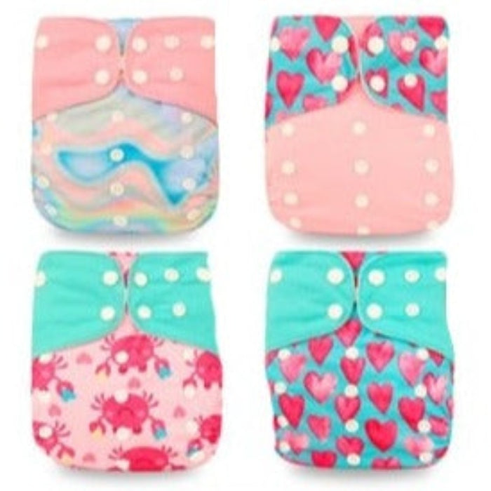 Reusable Cloth Pocket Diapers + Microfiber Inserts For 6 to 12 Months Baby