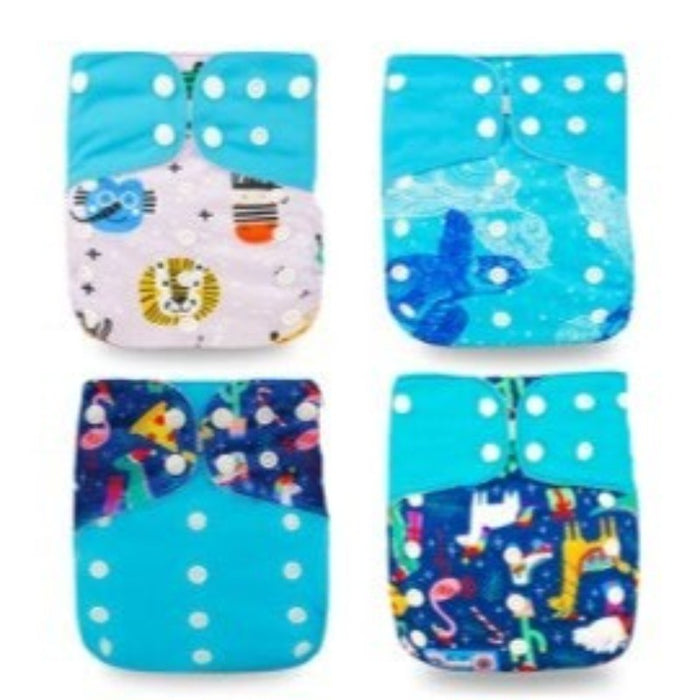 Reusable Cloth Pocket Diapers + Microfiber Inserts For 6 to 12 Months Baby