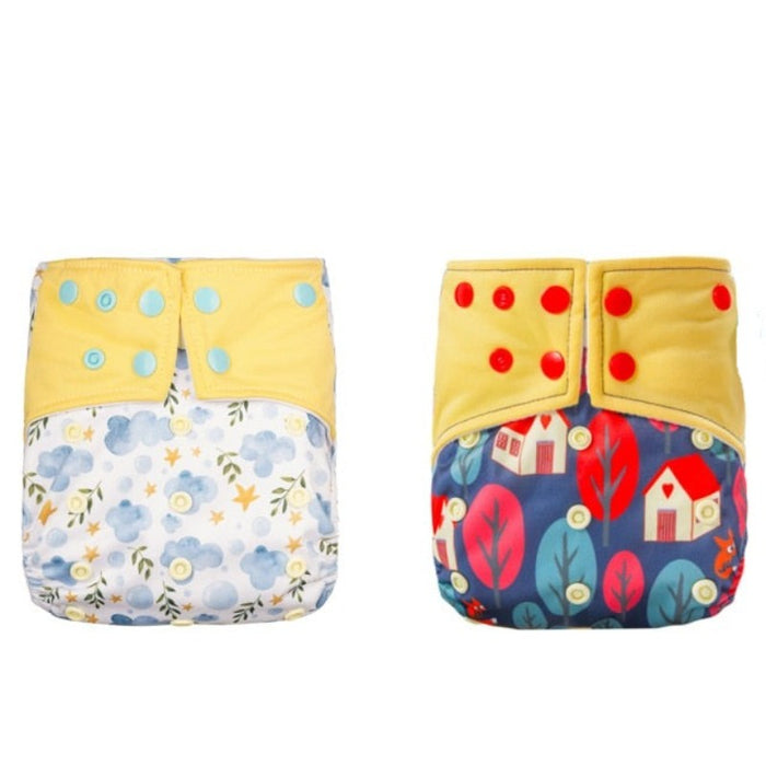 Reusable Diaper With Two Pockets For 0 to 6 Month Old Babies & Toddlers