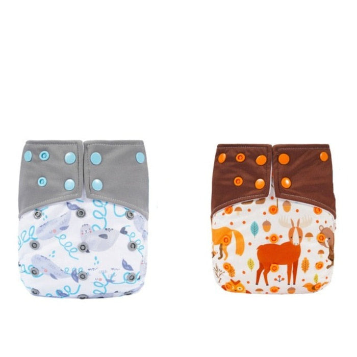 Reusable Diaper With Two Pockets For 0 to 6 Month Old Babies & Toddlers