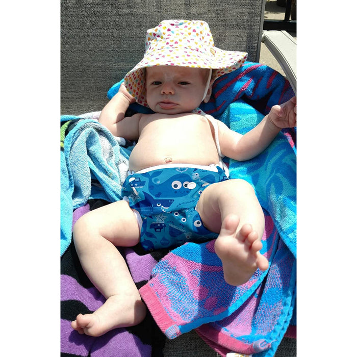 Reusable Swim Diapers Adjustable Stylish Fits 8-36Lbs Ultra Premium For Swimming Lessons